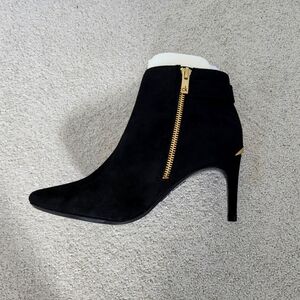 Calvin Klein Black Suede Ankle Boots NWT